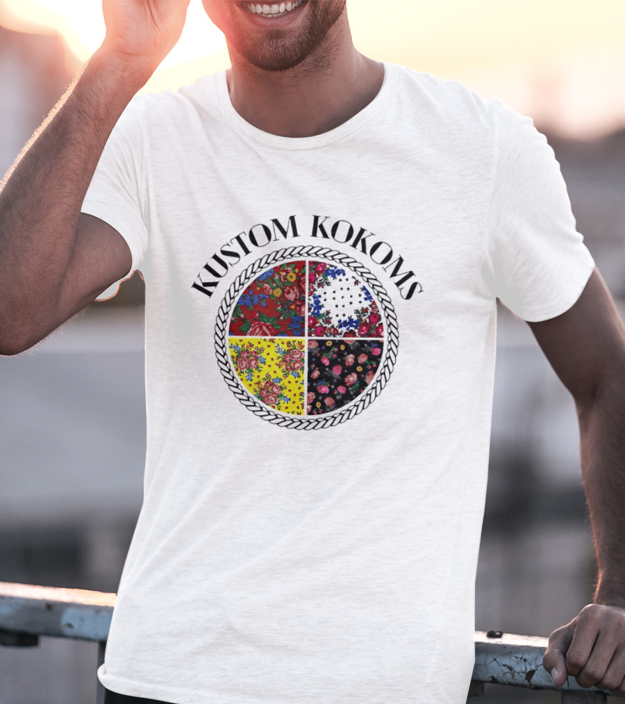 Kustom Kokoms Est 2024 Floral Kokom Patchwork T-Shirt