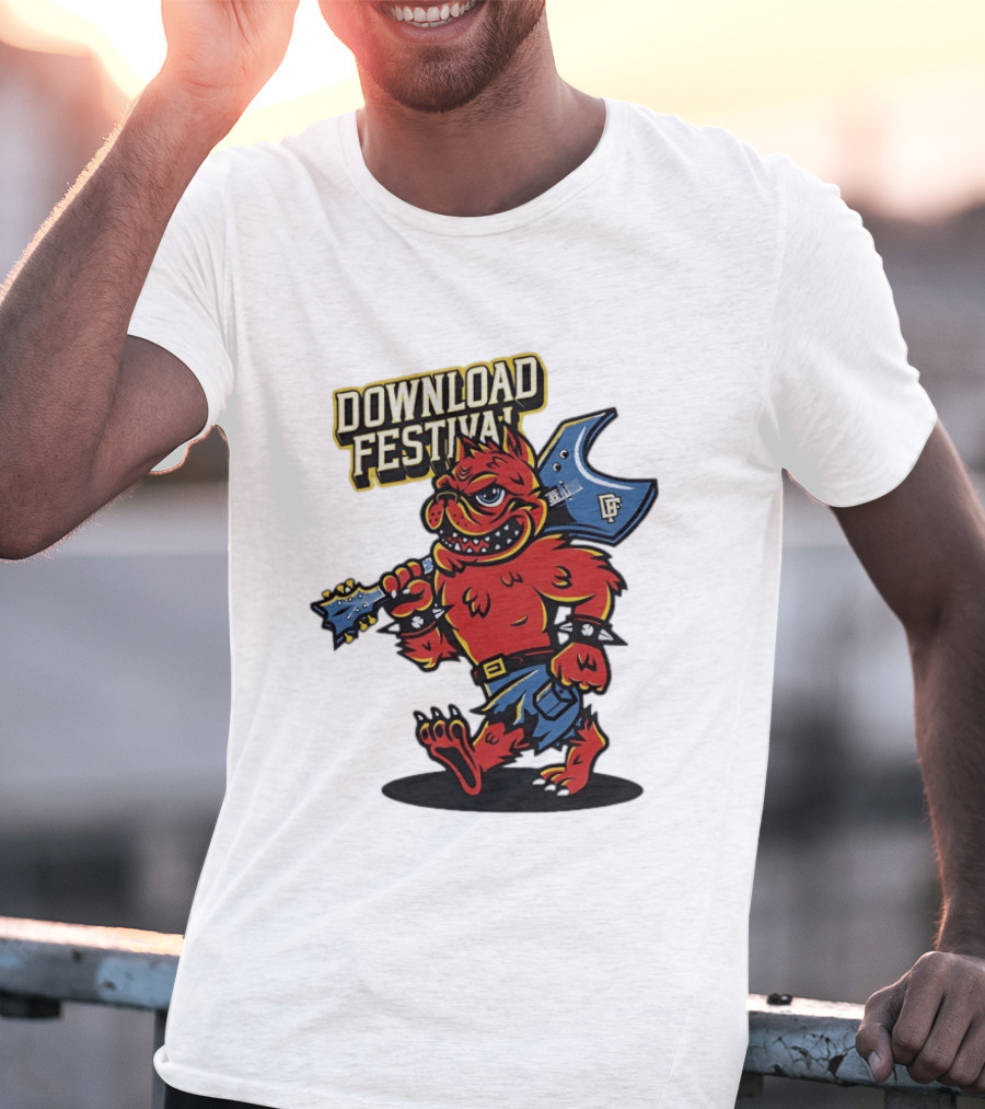 Download Festival Hellhound Character With Guitar T-Shirt