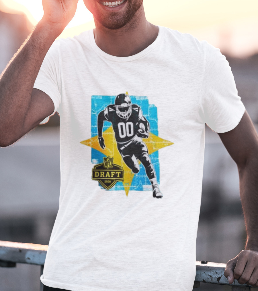 NFL Draft 2026 Football Player Jersey Number 00 T-Shirt