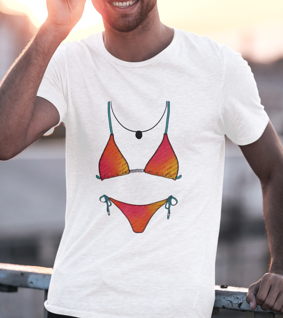 Poppi Bikini Swimsuit Colorful Summer Beachwear T-Shirt