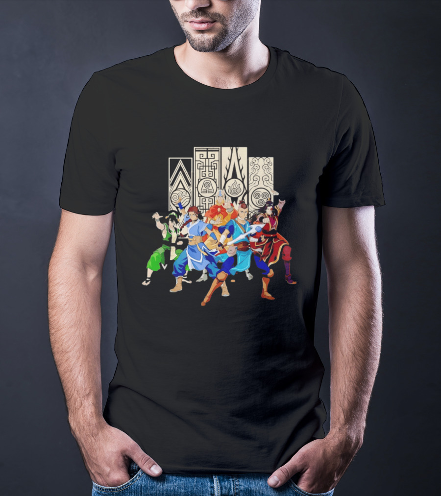 Avatar The Last Airbender Team Aang Katara Sokka Toph Zuko Iroh T-Shirt