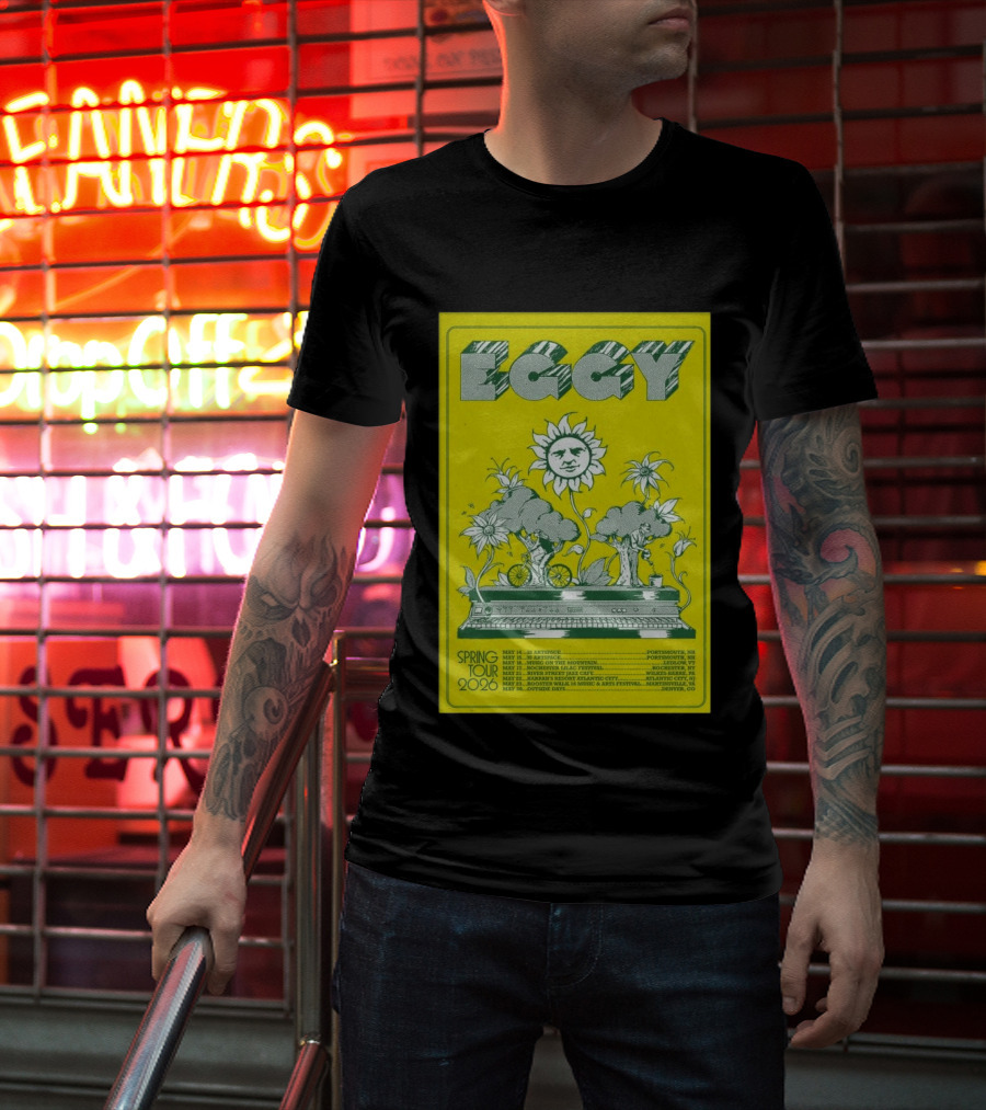 Eggy Spring Tour 2026 Artspace Outpost Richmond Outside Days Denver T-Shirt