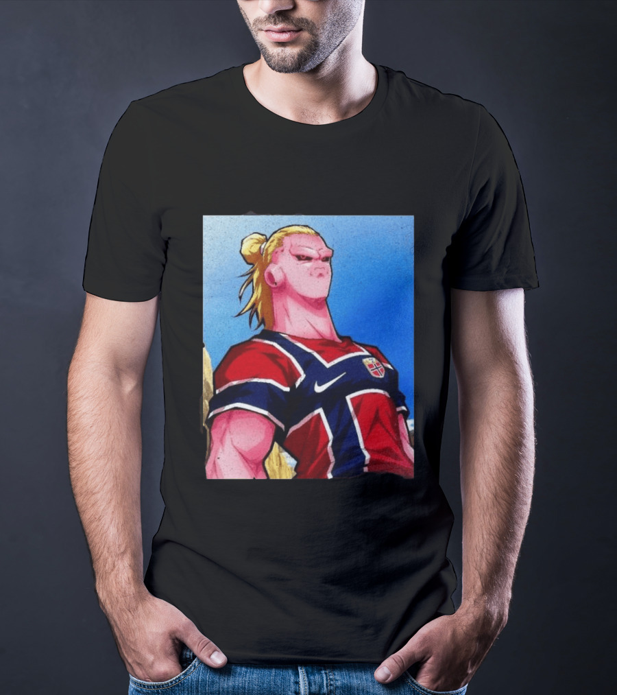 Erling Haaland Majin Buu Norway Dragon Ball Fusion T-Shirt