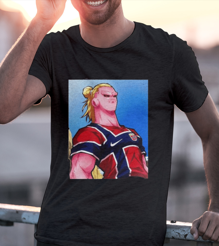 Erling Haaland Majin Buu Norway Dragon Ball Fusion T-Shirt