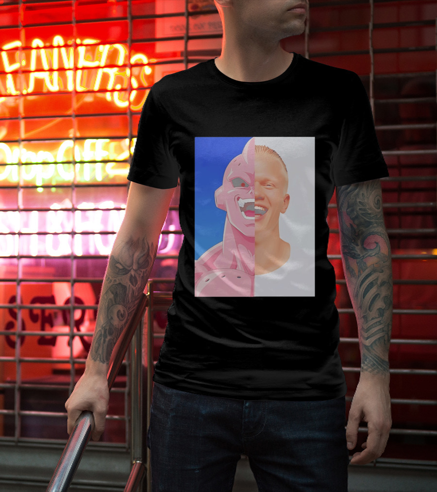 Erling Haaland Majin Buu Face Swap T-Shirt