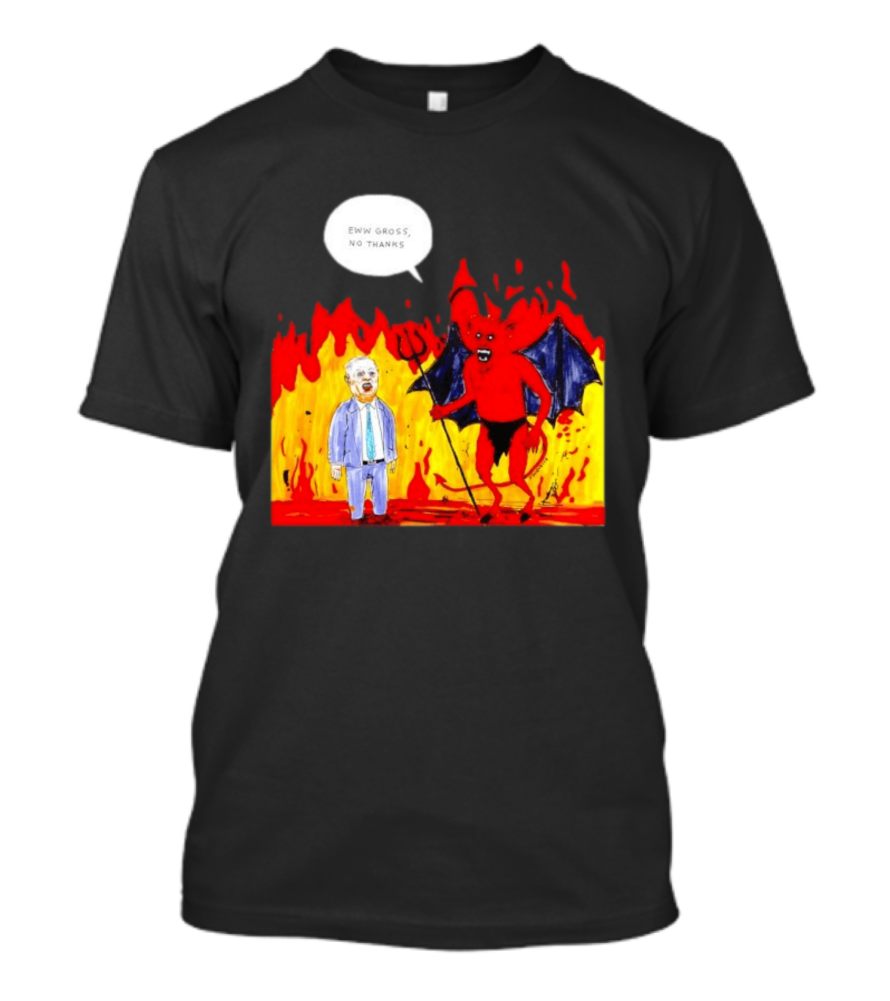 Eww Gross No Thanks Devil Politician Comic T-Shirt