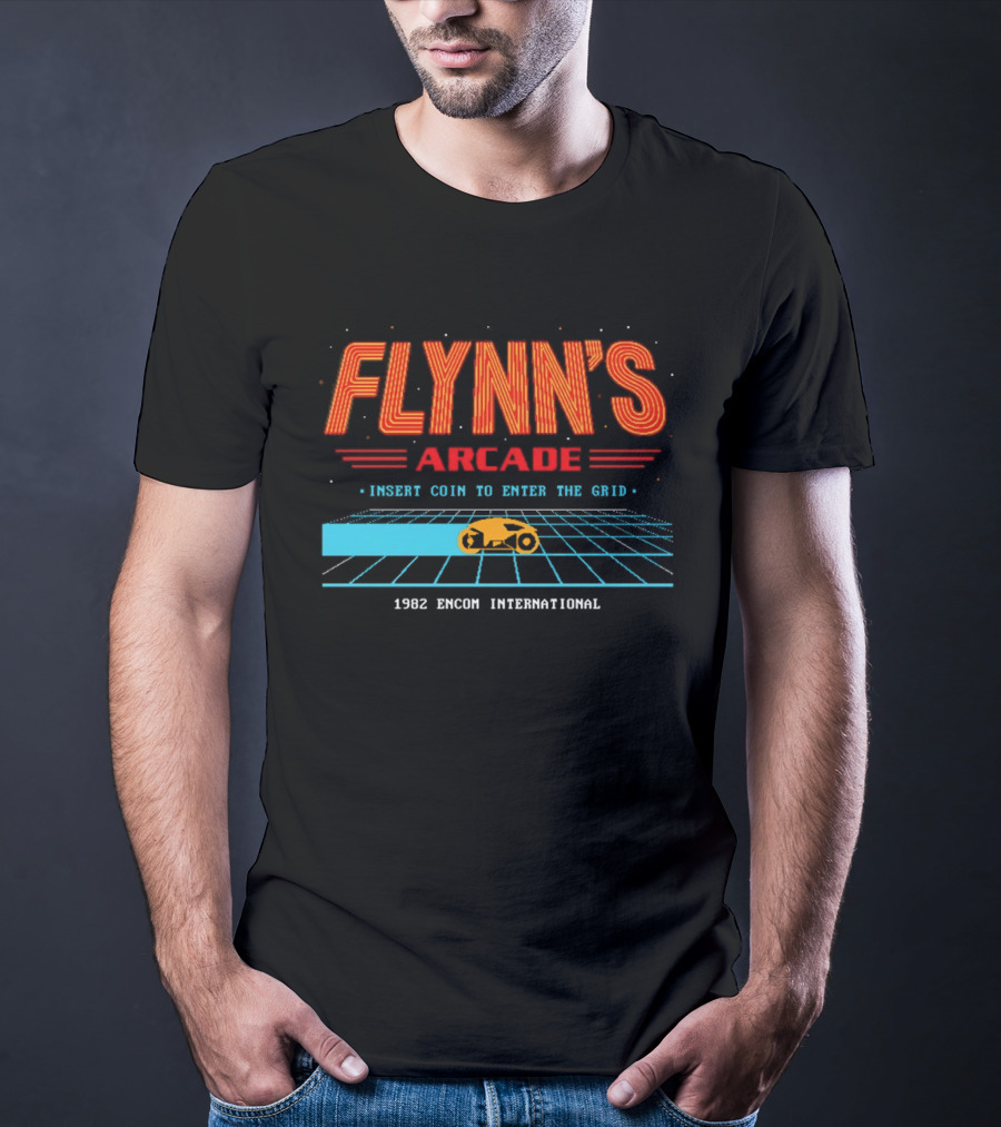 Flynn's Arcade Where The Games Come To Life Tron 1982 Encom International T-Shirt