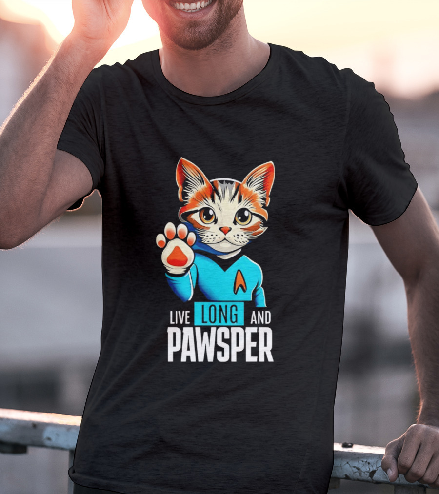 Cat Live Long And Pawsper Fun Feline Cosplay T-Shirt