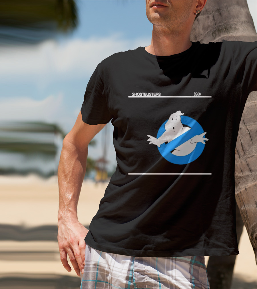 Ghostbusters 80s Movie Classic Blue Ghost Icon GB T-Shirt