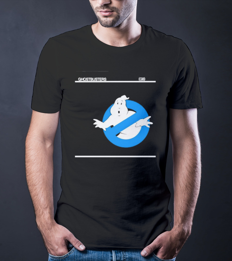 Ghostbusters 80s Movie Classic Blue Ghost Icon GB T-Shirt