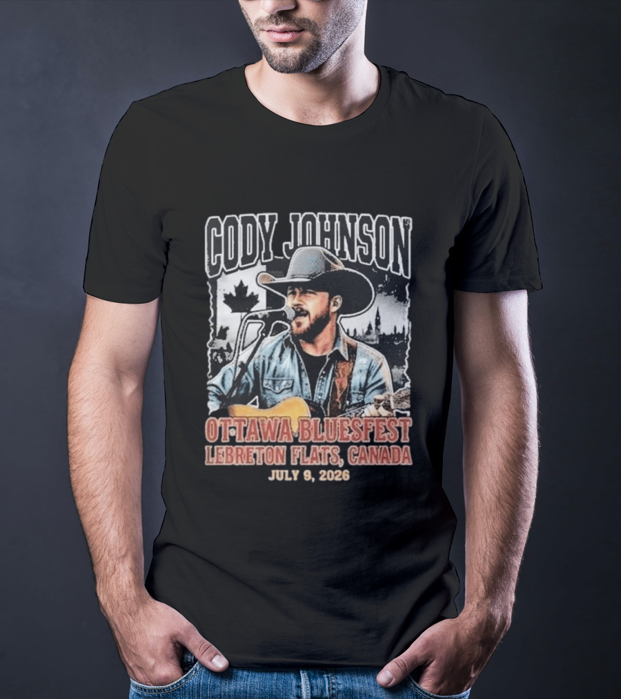 Cody Johnson Live Ottawa Bluesfest LeBreton Flats Canada July 9 2026 Country Music Event T-Shirt