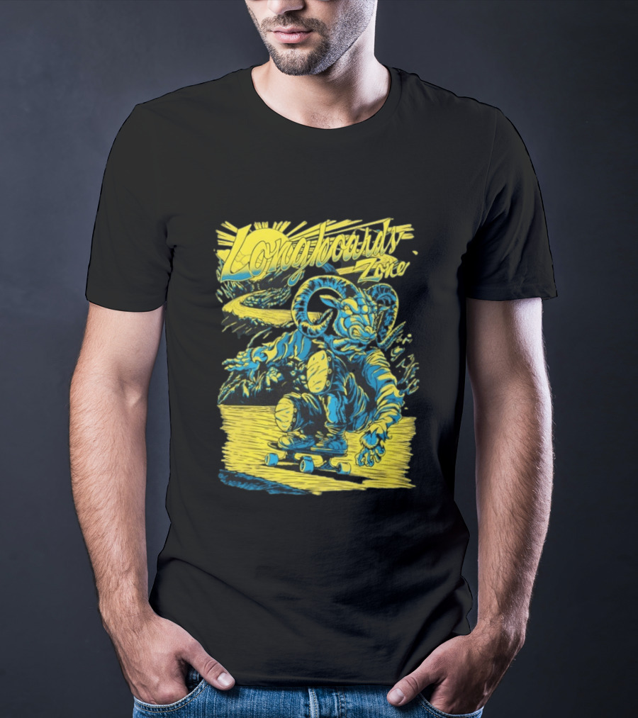 Longboards Zone Goat Downhill Rider Longboarding Adventure T-Shirt