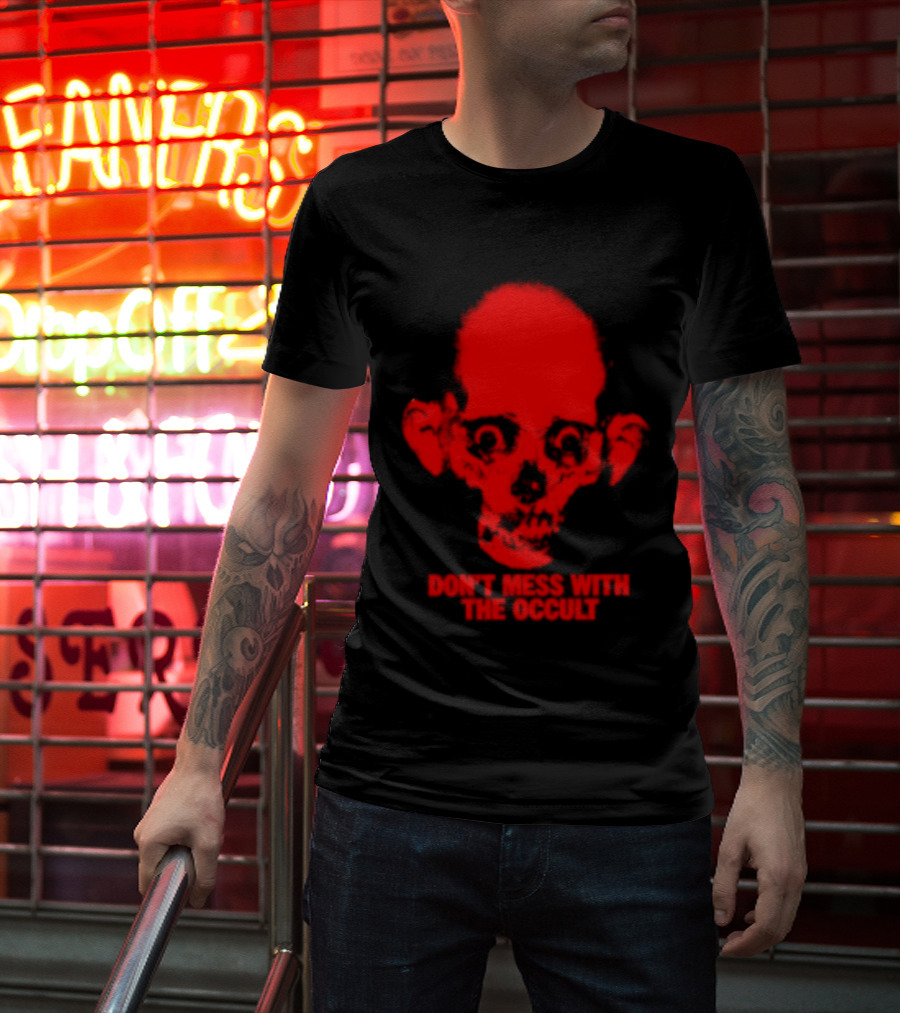 Don't Mess With The Occult Red Skull Horror T-Shirt