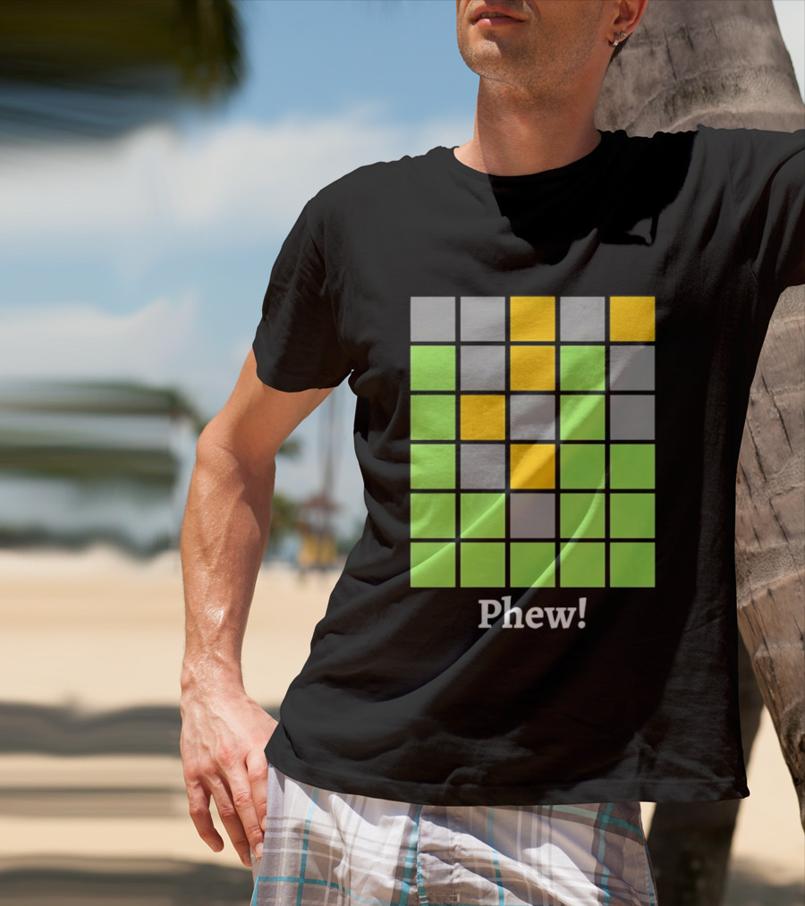 Minesweeper Phew Grid Game Board Text Phew T-Shirt