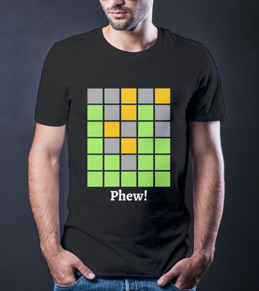 Minesweeper Phew Grid Game Board Text Phew T-Shirt