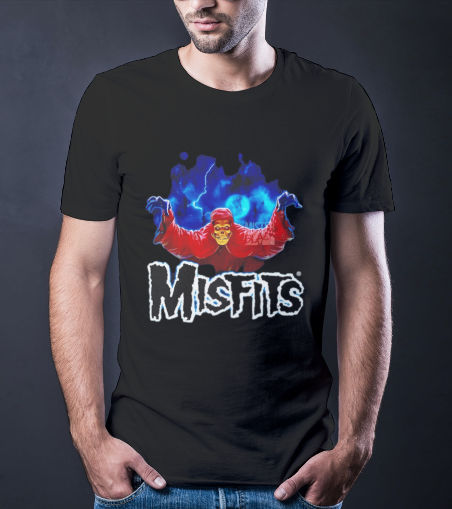 Misfits Crimson Ghost Punk Rock Lightning Glenn Danzig T-Shirt