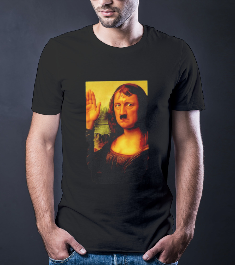 Mona Lisa Hitler Mashup Painting Iconic Fusion T-Shirt