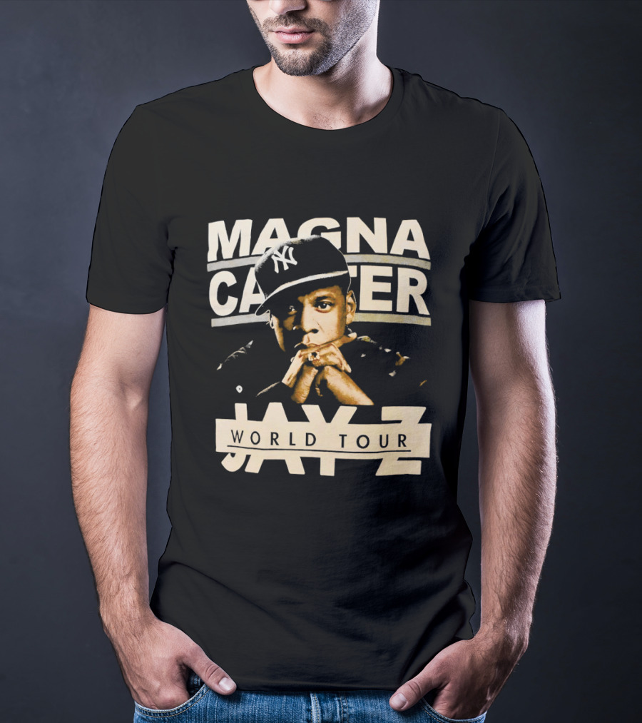 Jay Z Magna Carter World Tour Yankees Cap T-Shirt
