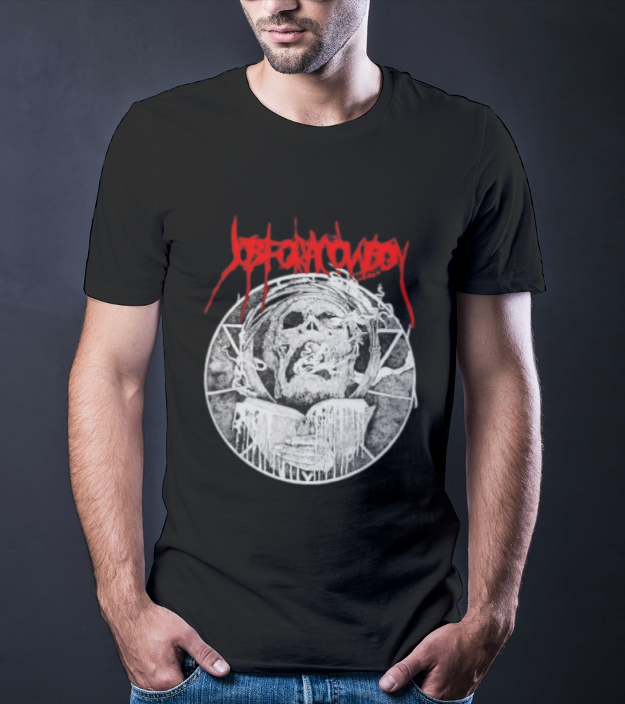 Job For A Cowboy Smoking Skull Death Metal T-Shirt