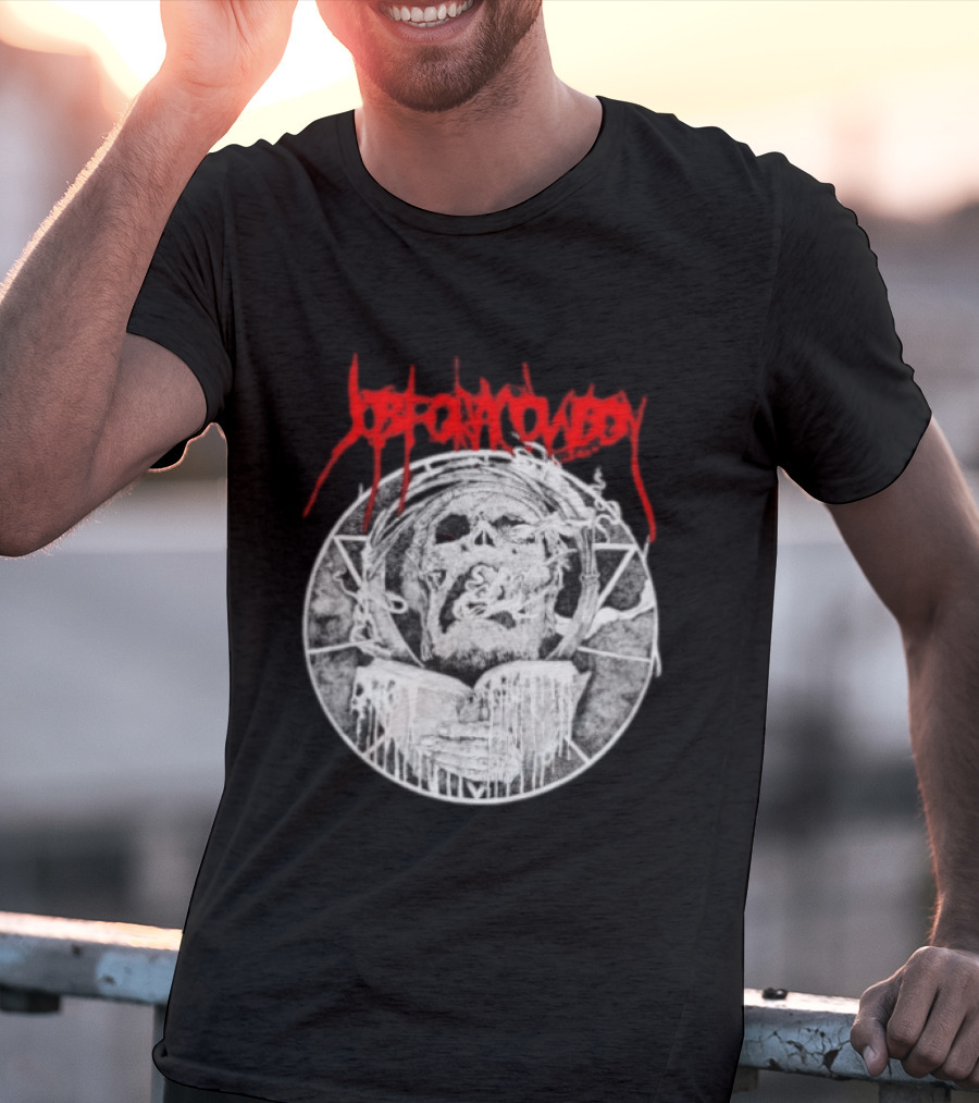 Job For A Cowboy Smoking Skull Death Metal T-Shirt