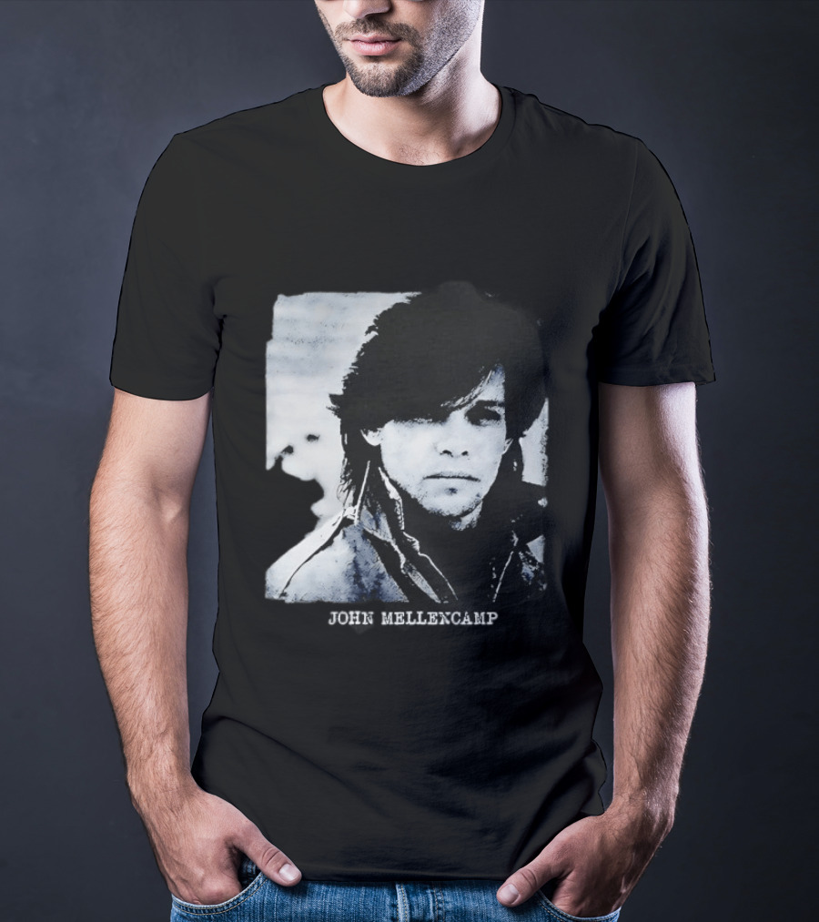 John Mellencamp Rock Music Singer Black And White T-Shirt