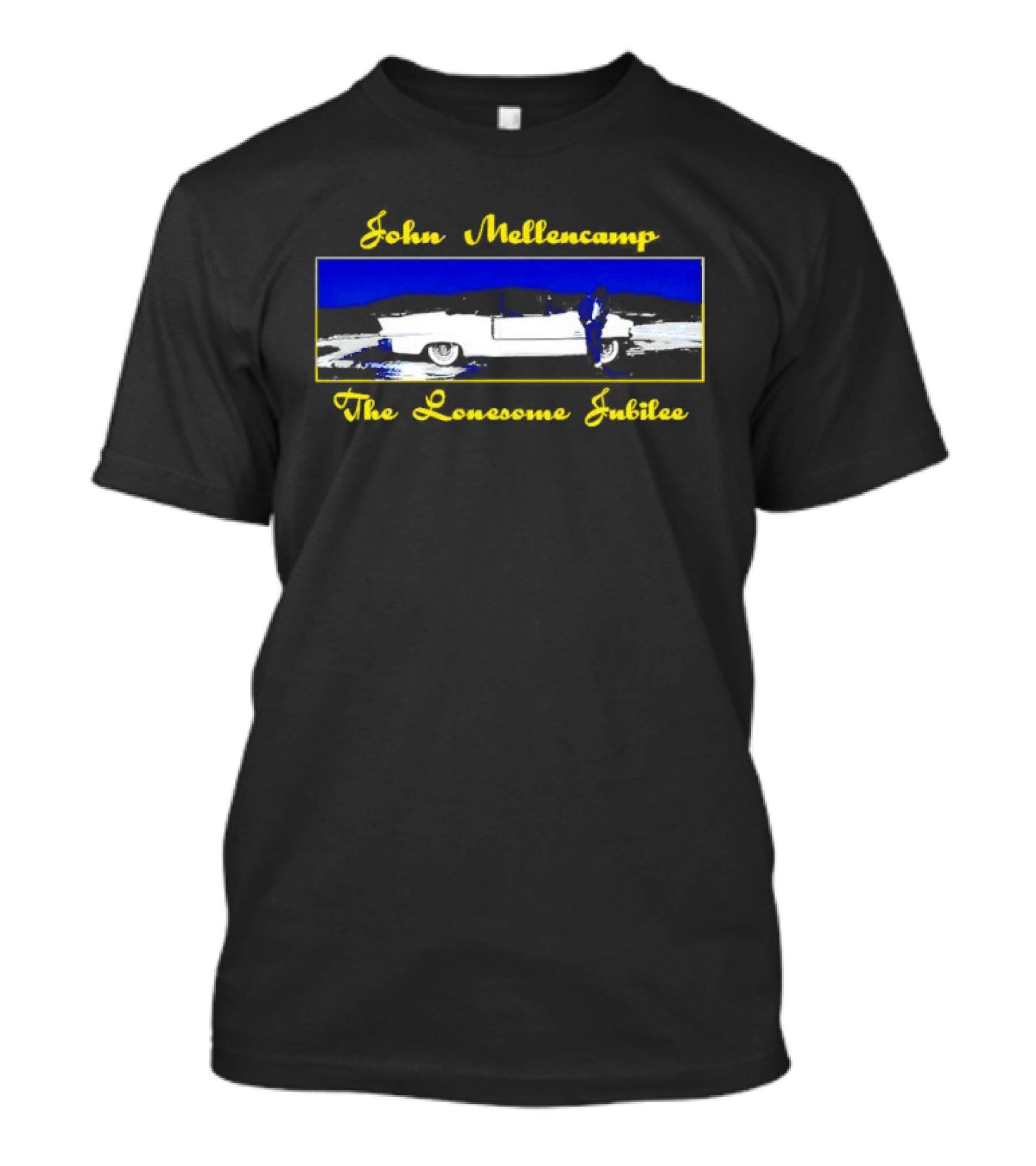 John Mellencamp The Lonesome Jubilee Vintage Blue Yellow T-Shirt