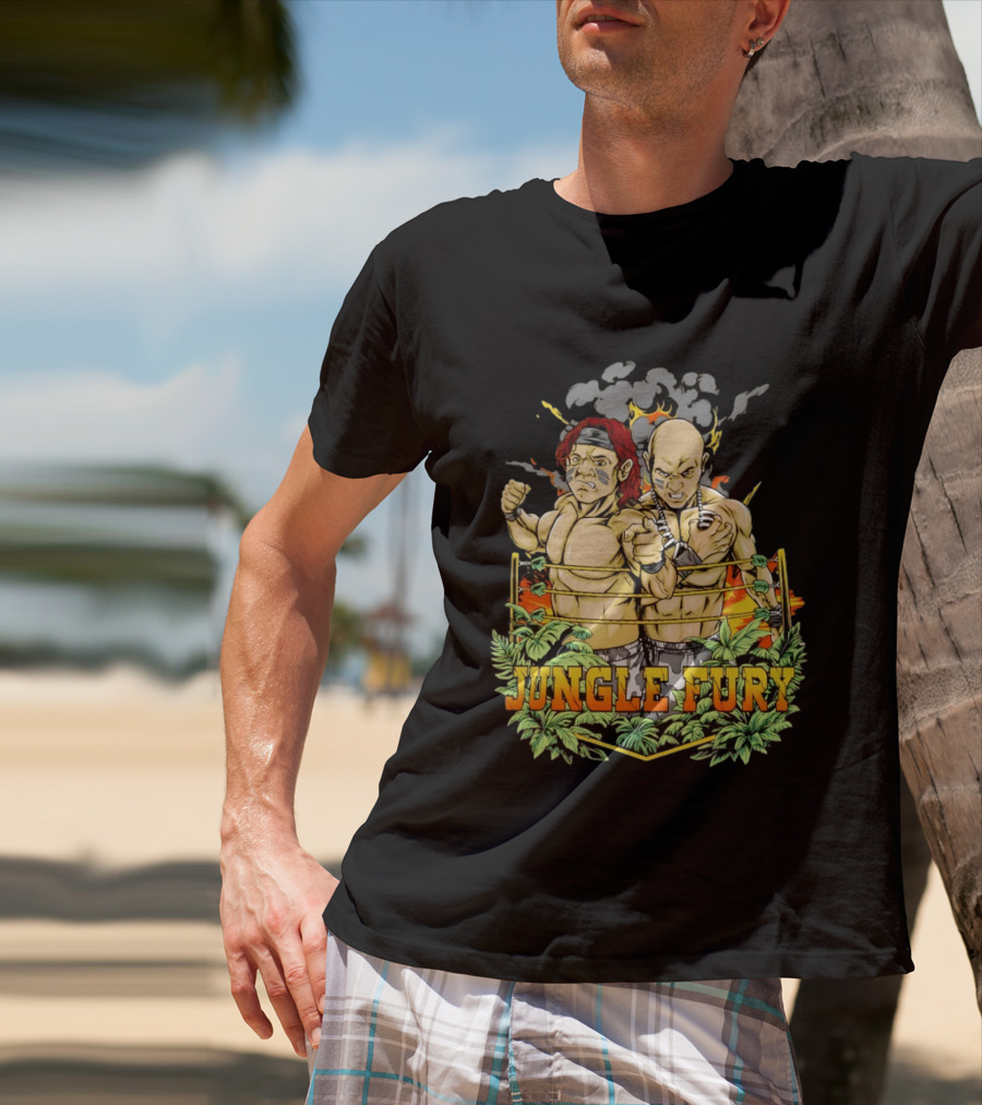 Jungle Fury Wrestling Duo Tag Team Explosive Showdown T-Shirt