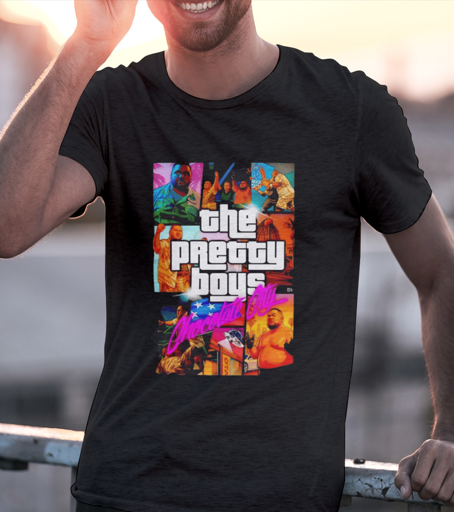 The Pretty Boys Chocolate City Collage Akashi Sushi Gaming Mashup T-Shirt