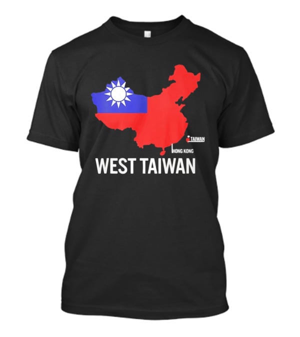 West Taiwan Map Political Geopolitical With Flag T-Shirt