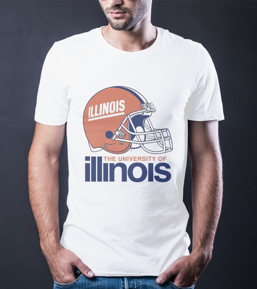 Illinois Football Helmet University Of Illinois Team Spirit T-Shirt