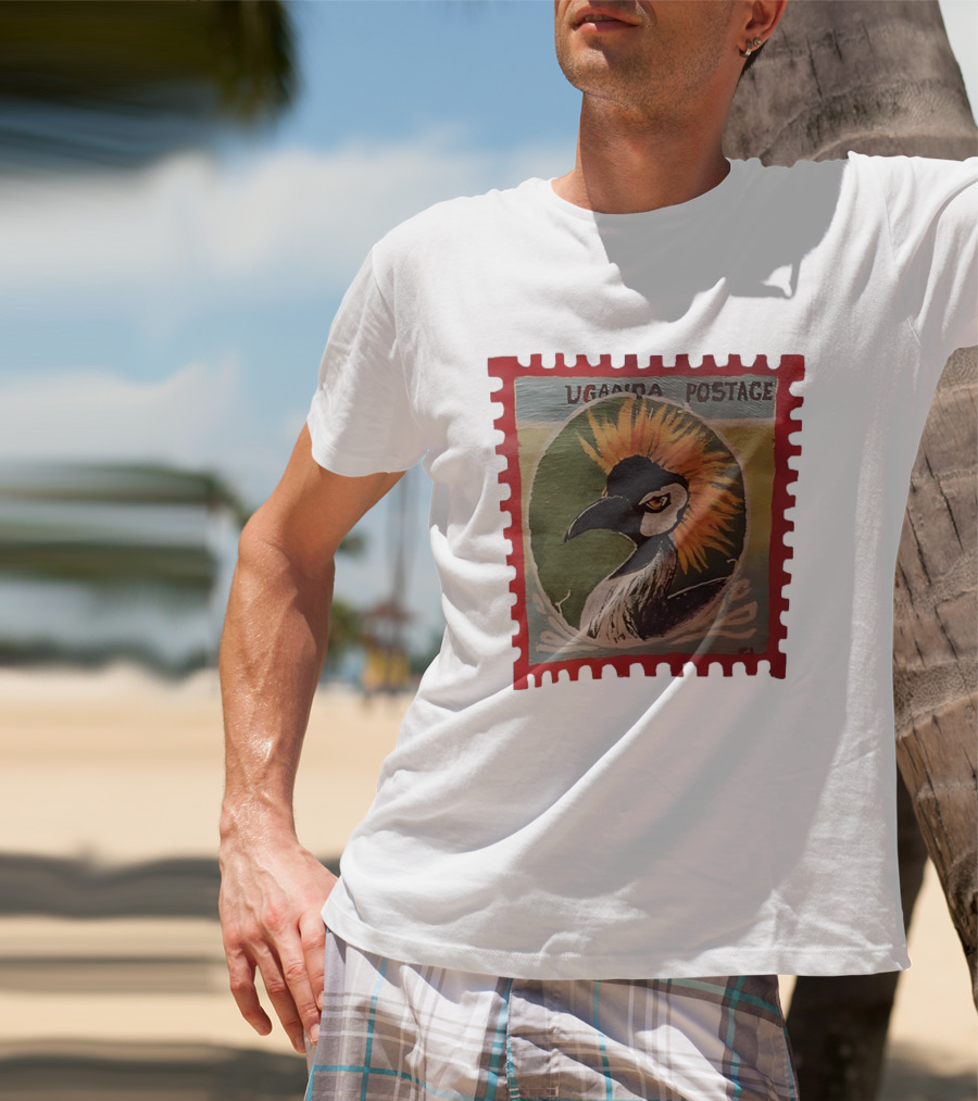 Uganda Postage Stamp Grey Crowned Crane T-Shirt