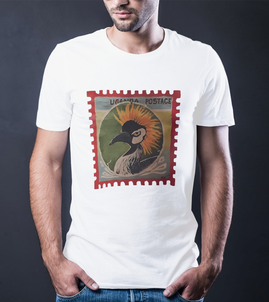Uganda Postage Stamp Grey Crowned Crane T-Shirt