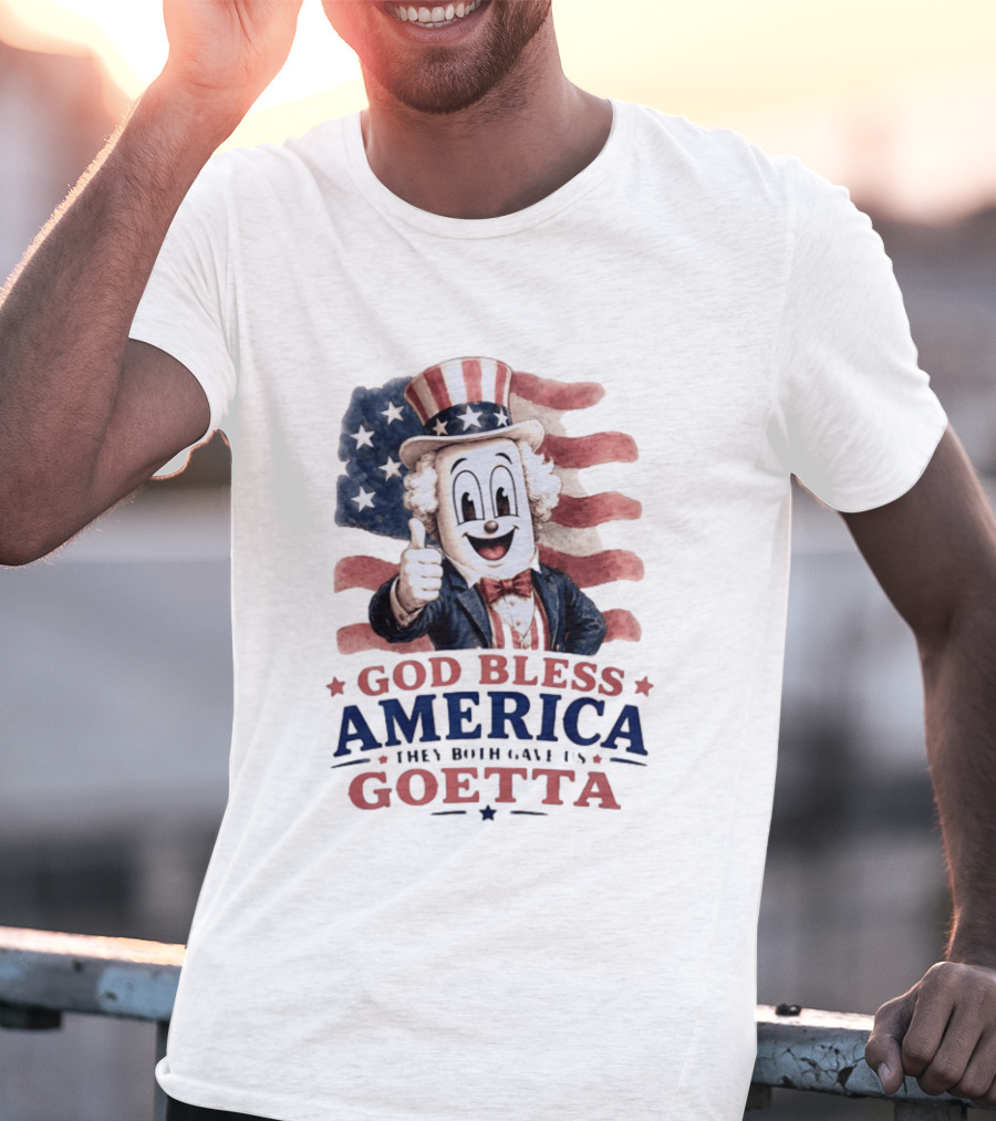 Uncle Sam Thumbs Up God Bless America Goetta Patriotic T-Shirt