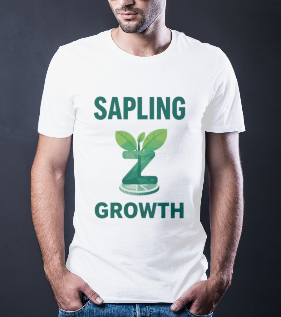 Sapling Growth Z Coin Zcash Crypto Leaf T-Shirt