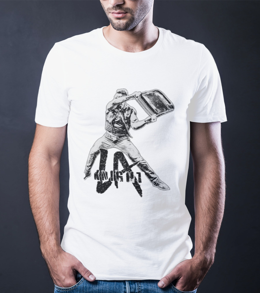 LA Knight Folding Chair Action Pose T-Shirt