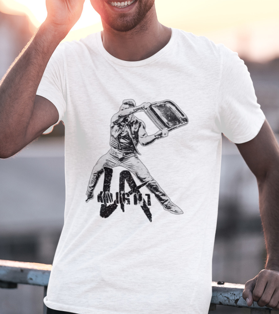 LA Knight Folding Chair Action Pose T-Shirt