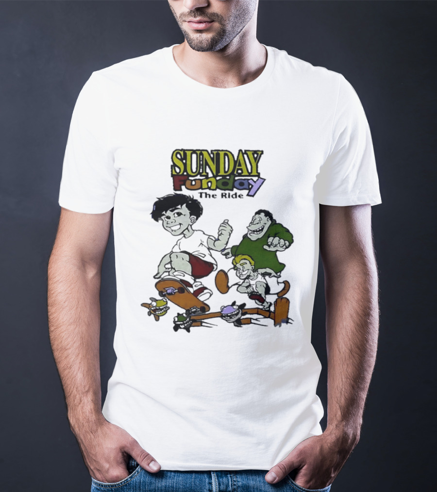 SUNDAY Funday The Ride Skateboarding Adventure Kids T-Shirt