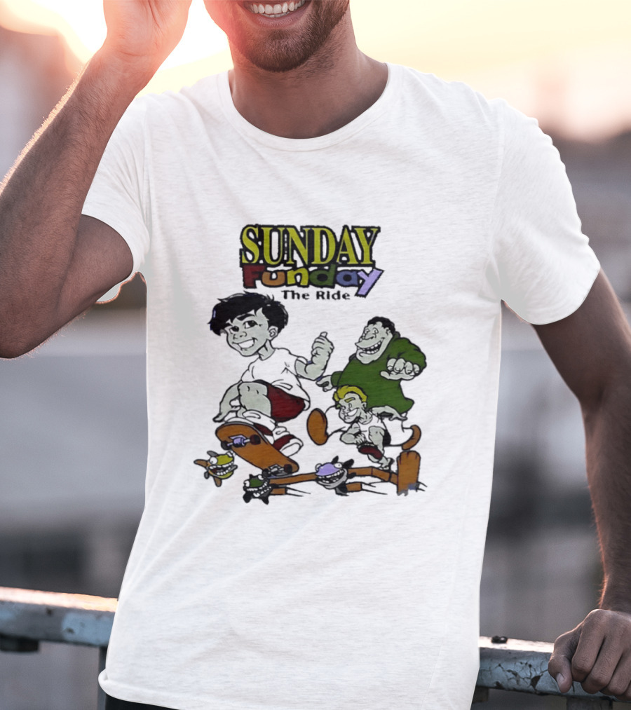 SUNDAY Funday The Ride Skateboarding Adventure Kids T-Shirt