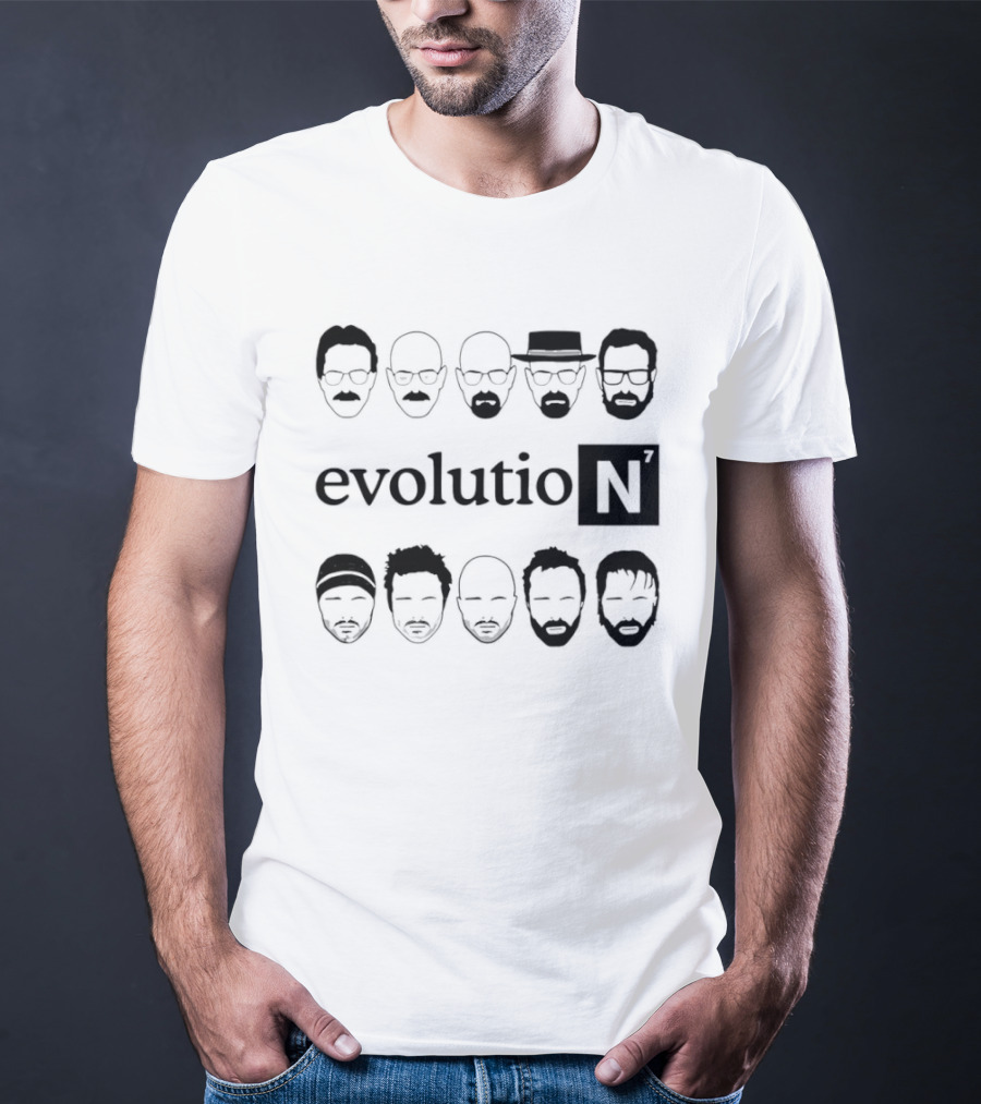 Evolution Walter White Jesse Pinkman Breaking Bad Faces T-Shirt