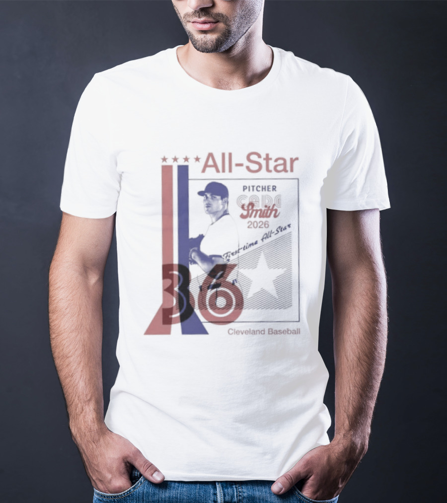 Cade Smith 2026 All Star Pitcher Cleveland Baseball No 36 T-Shirt