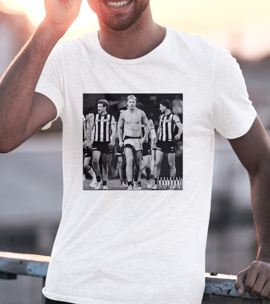 Collingwood Magpies Players Parental Advisory Explicit Frampton AFL Football Team Australia T-Shirt