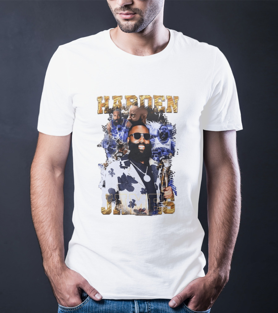 James Harden Houston Rockets NBA Legend Collage T-Shirt