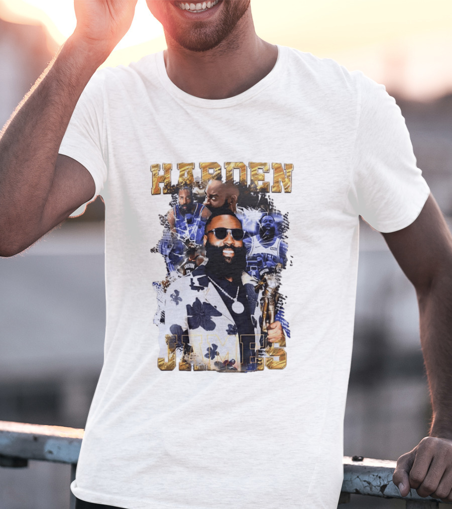 James Harden Houston Rockets NBA Legend Collage T-Shirt