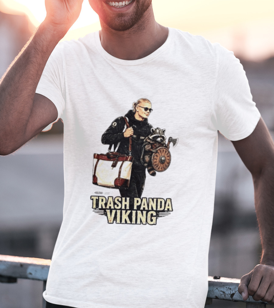Trash Panda Viking Erling Haaland Football Norway Fans T-Shirt