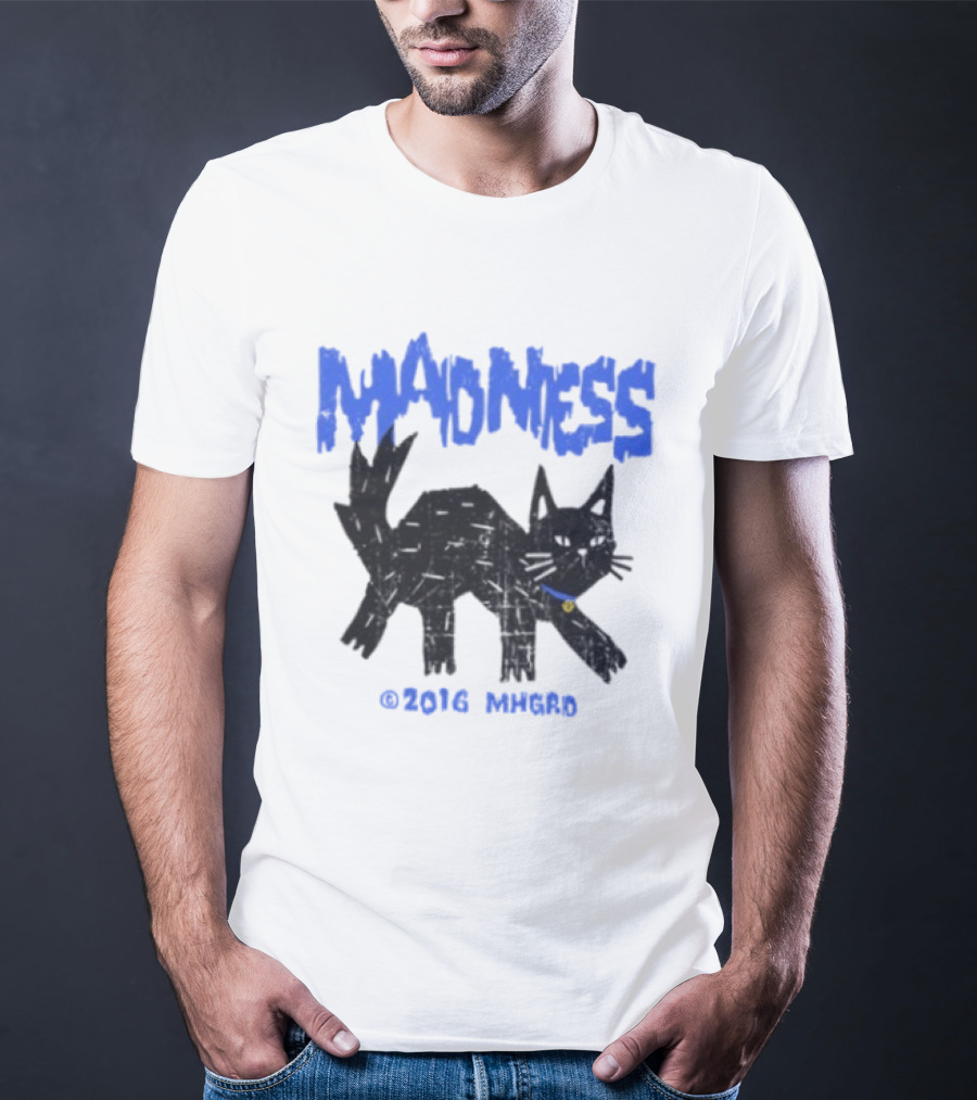 Madness Distressed Black Cat 2016 Madness MHGRD T-Shirt