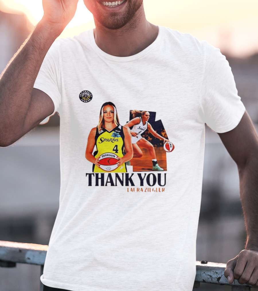Sparais Laura Ziegler Thank You Basketball #4 Sports T-Shirt