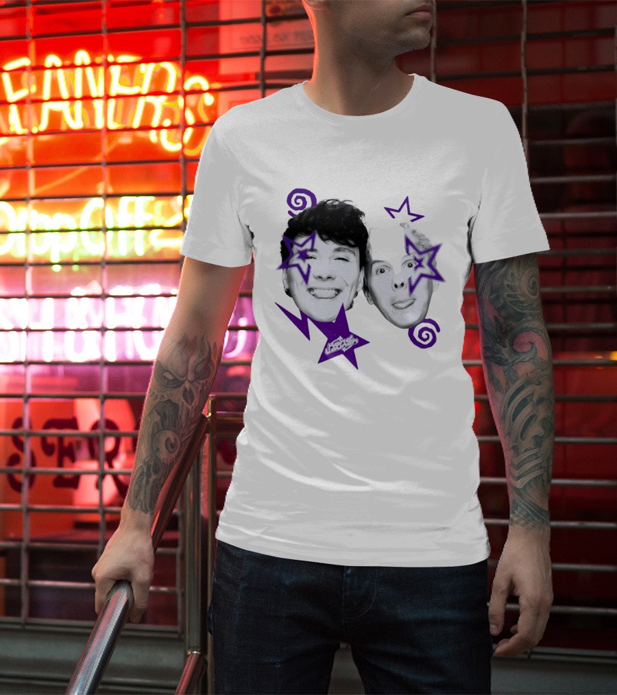Hard Launch Firstpinof Iconic Faces With Purple Aesthetic Swirls And Stars T-Shirt