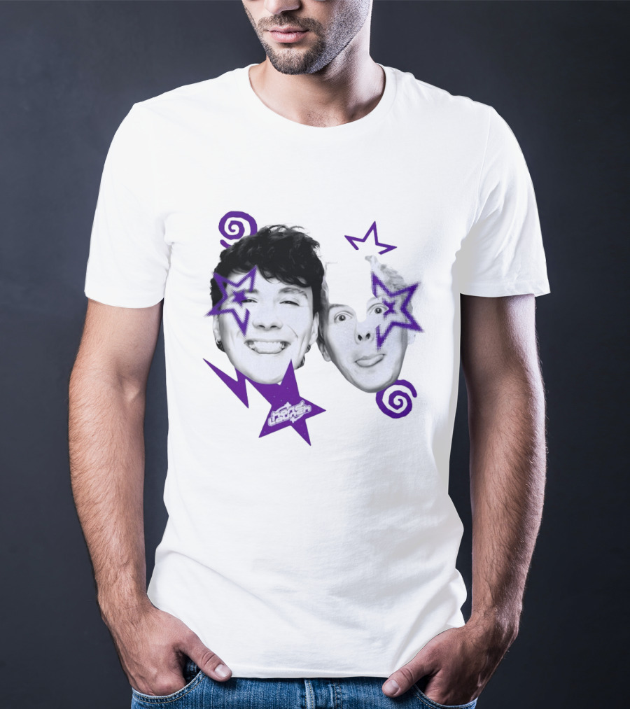 Hard Launch Firstpinof Iconic Faces With Purple Aesthetic Swirls And Stars T-Shirt