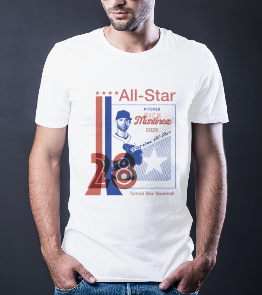 Nick Martinez 2026 All Star Pitcher Tampa Bay Baseball T-Shirt