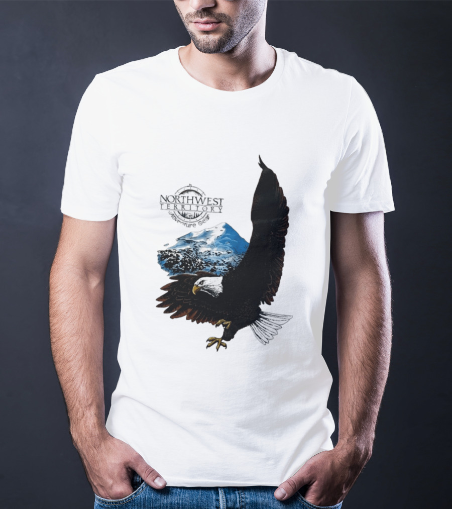 Northwest Territory Adventure Eagle Majestic Mountain Scene T-Shirt